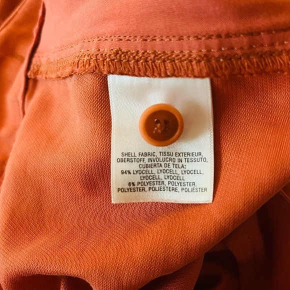 Anthropology Vibrant Orange High-Waisted, Pleated Wide-Leg Pants. 4 - Picture 7 of 7